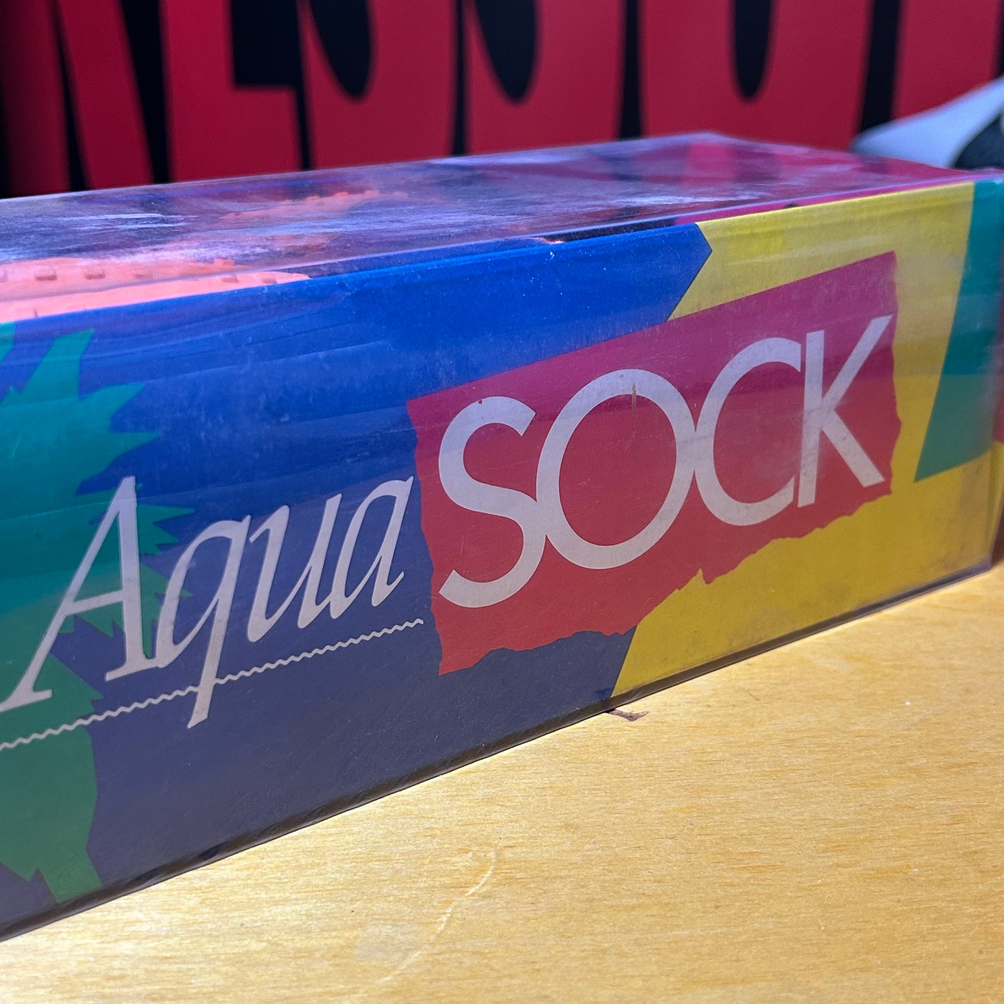 Deadstock Brand New Original 1990 Aqua Sock (Blue/Orange) Small