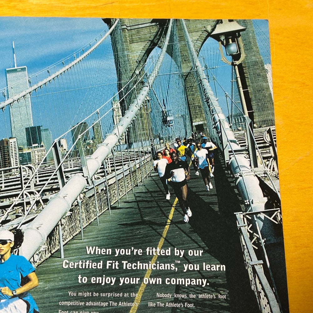 Rare Original 1997 Athletes Foot Print Ad Set (Brooklyn Bridge)