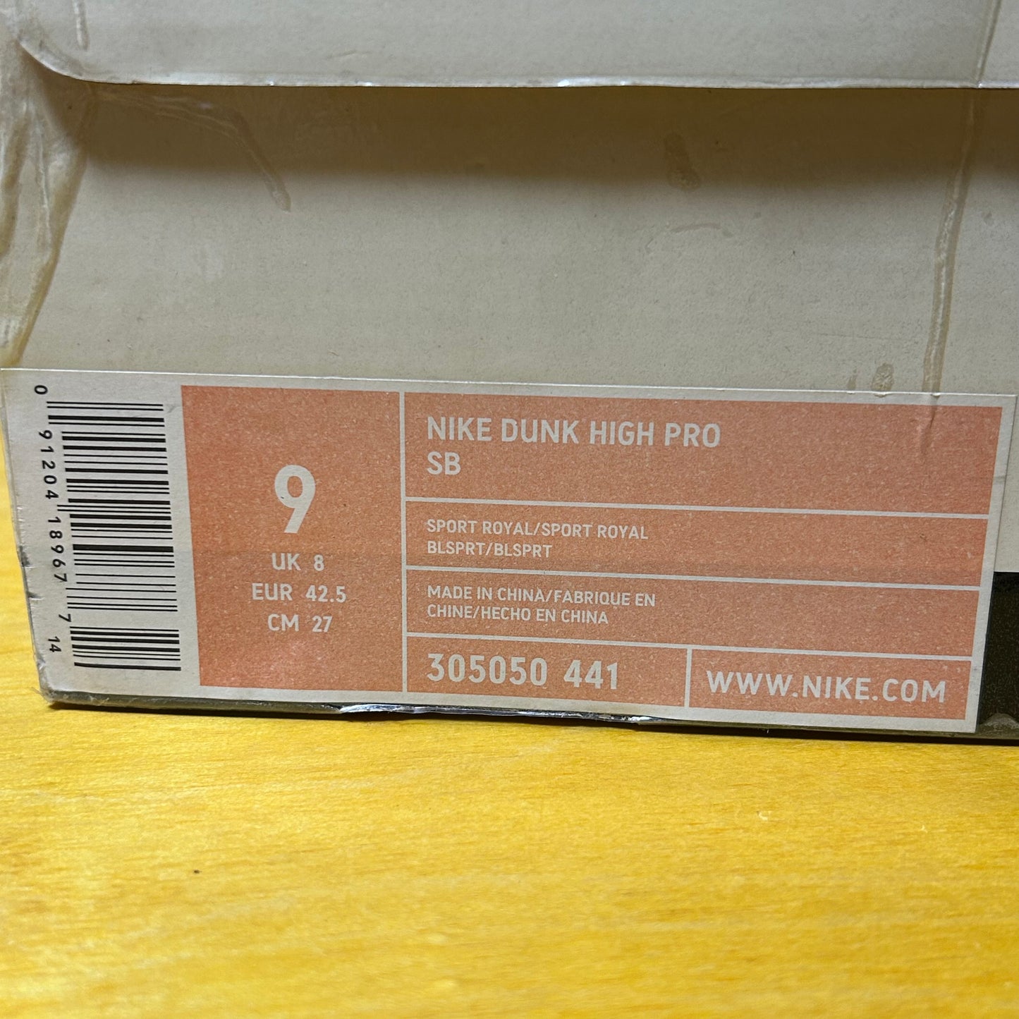 Rare 2005 Pink Box “T19” SB Dunk High