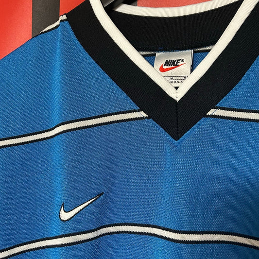 90s Soccer Jersey (Blue/White/Blk)