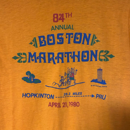 Rare Original Vintage Promotional 1984 Boston Marathon Tee