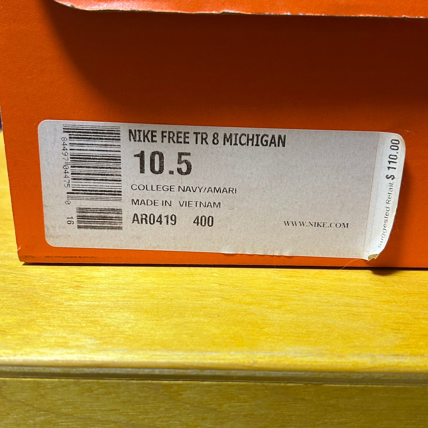 Player Issued Sample Jordan Michigan Trainer PE