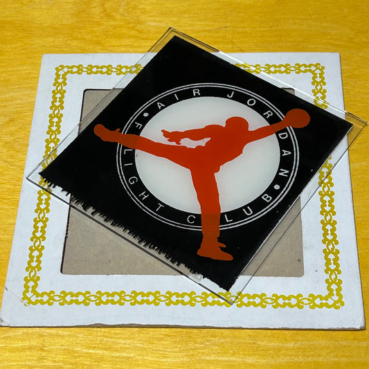 Rare Original Early 90s Promotional Air Jordan “Flight Club” Framed Glass Display