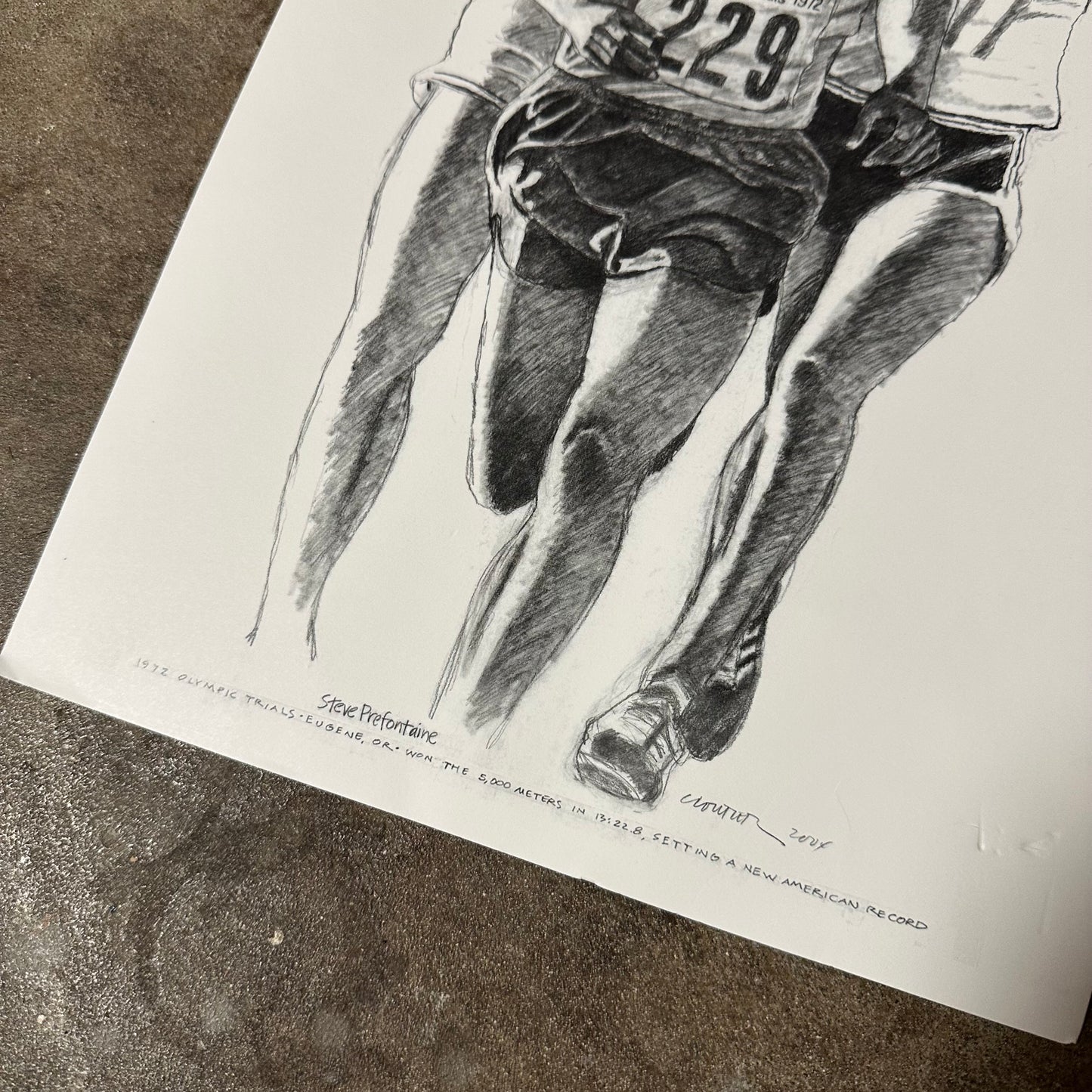 Rare 2004 Promotional Anniversary Prefontaine Print