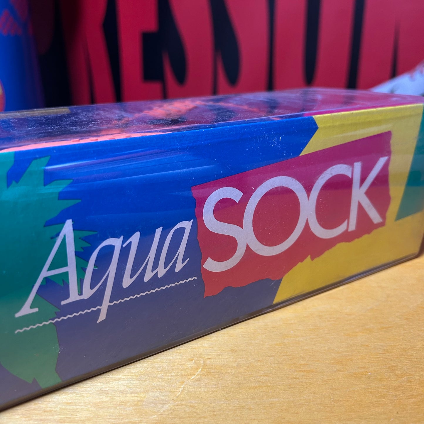 Deadstock Brand New Original 1990 Aqua Sock (Blue/Orange) Medium