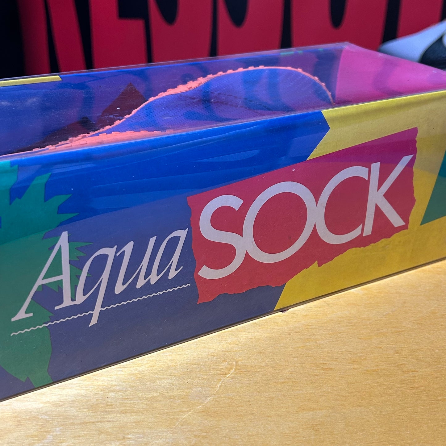 Deadstock Brand New Original 1990 Aqua Sock (Blue/Orange) XL