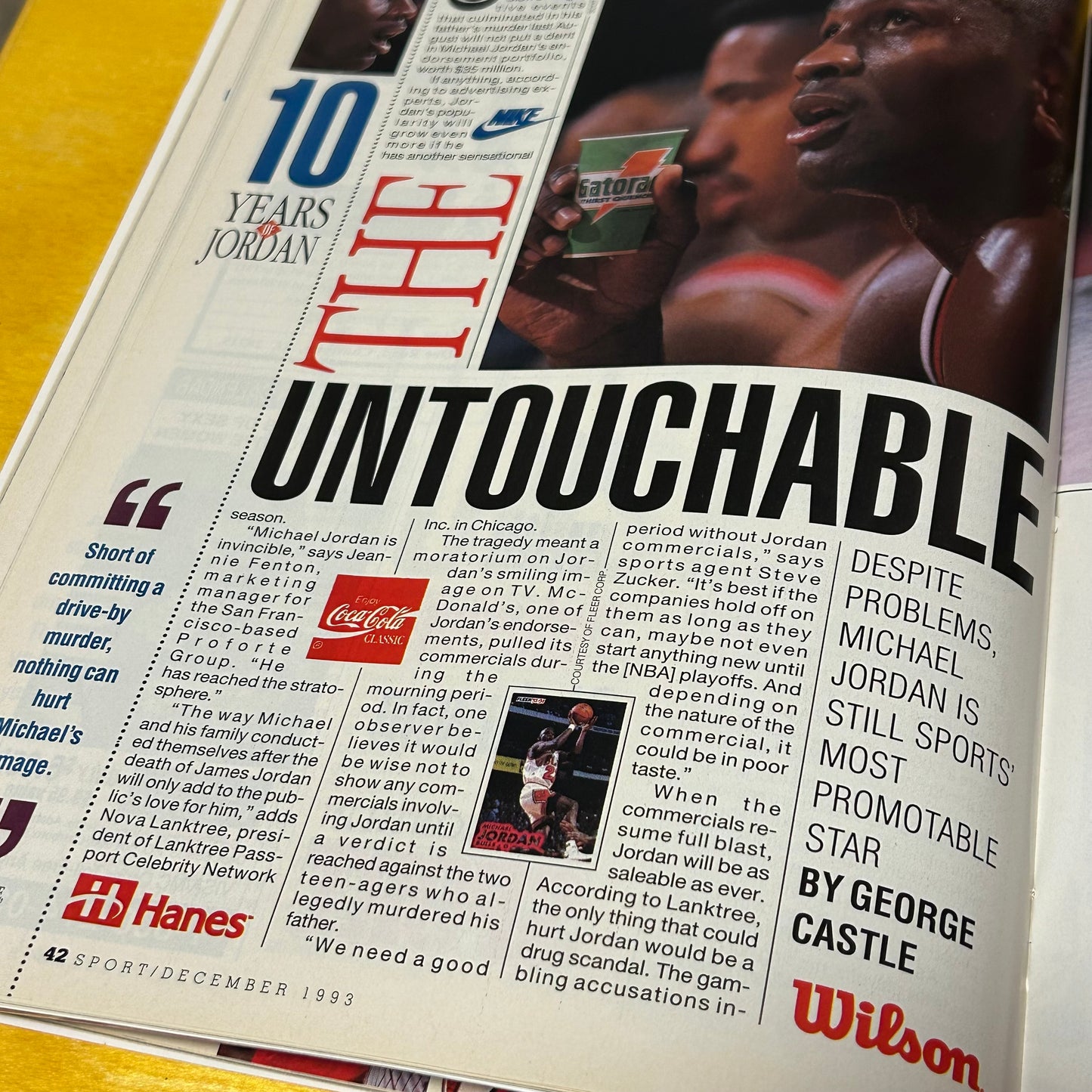 Original 1993 December Michael Jordan Sport Magazine Issue