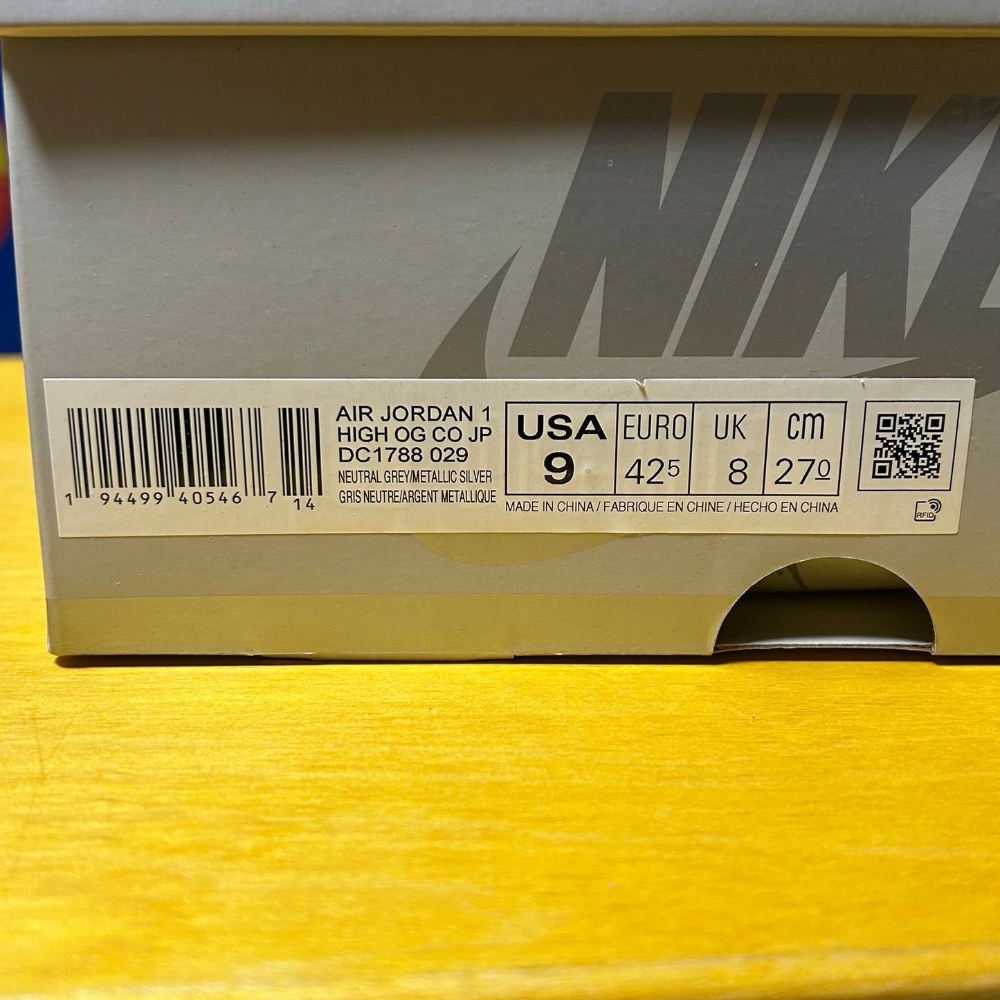 DS Brand New 2020 AJ1 Co.JP “Silver”