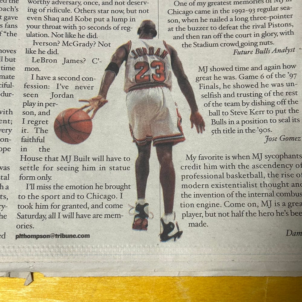Original 2003 MJ Retirement Newspaper