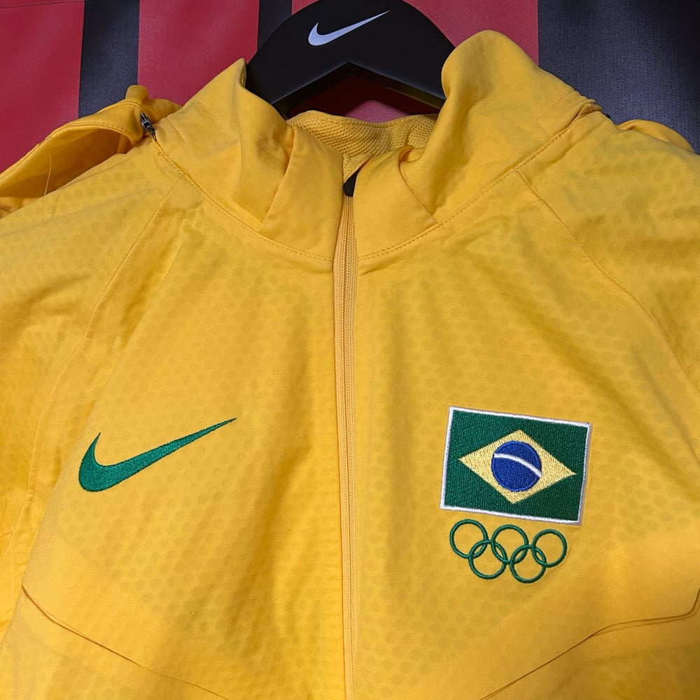 Team Issued Olympic Brasil Hooded Jacket Soccer