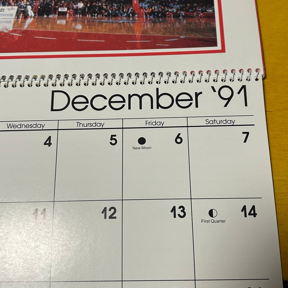 Original 1991 Michael Jordan! Calendar