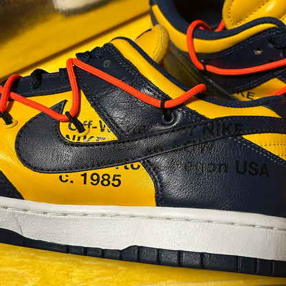 2019 Dunk Low Off-White "Michigan" University Gold
