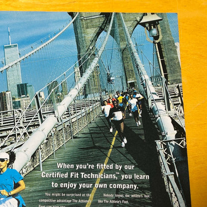 Rare Original 1997 Athletes Foot Print Ad Set (Brooklyn Bridge)