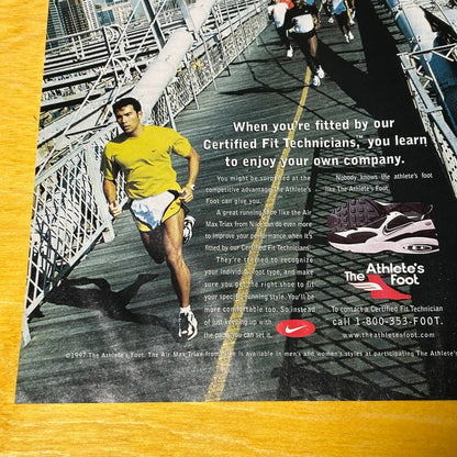 Rare Original 1997 Athletes Foot Print Ad Set (Brooklyn Bridge)