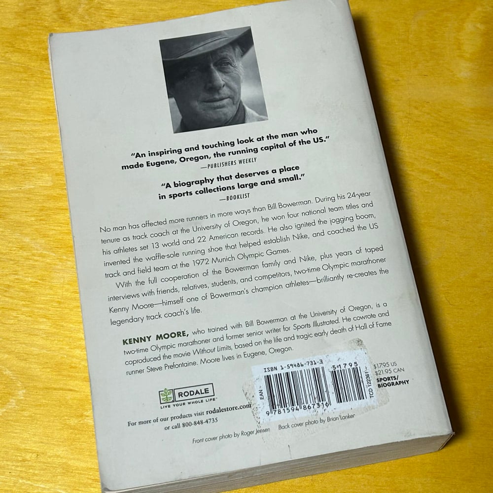 Original 2007 Kenny Moore "Bowerman" Paperback Book