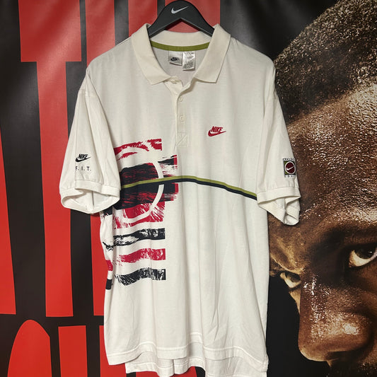 Rare 1990s Vintage Andre Agassi Challenge Court Tennis Polo