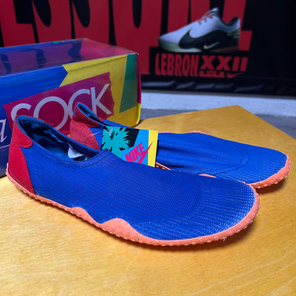 Deadstock Brand New Original 1990 Aqua Sock (Blue/Orange) Large