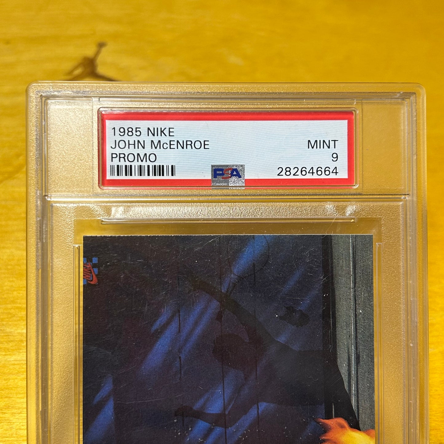 Original 1985 PSA 9 McEnroe Promo Mini Poster Card