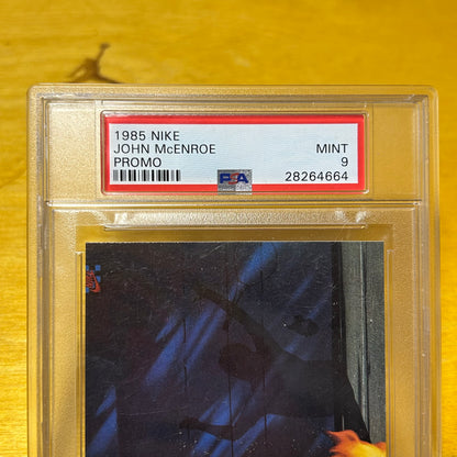 Original 1985 PSA 9 McEnroe Promo Mini Poster Card