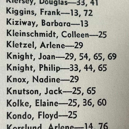 Original 1952 Phil Knight Freshman Cleveland High School Yearbook