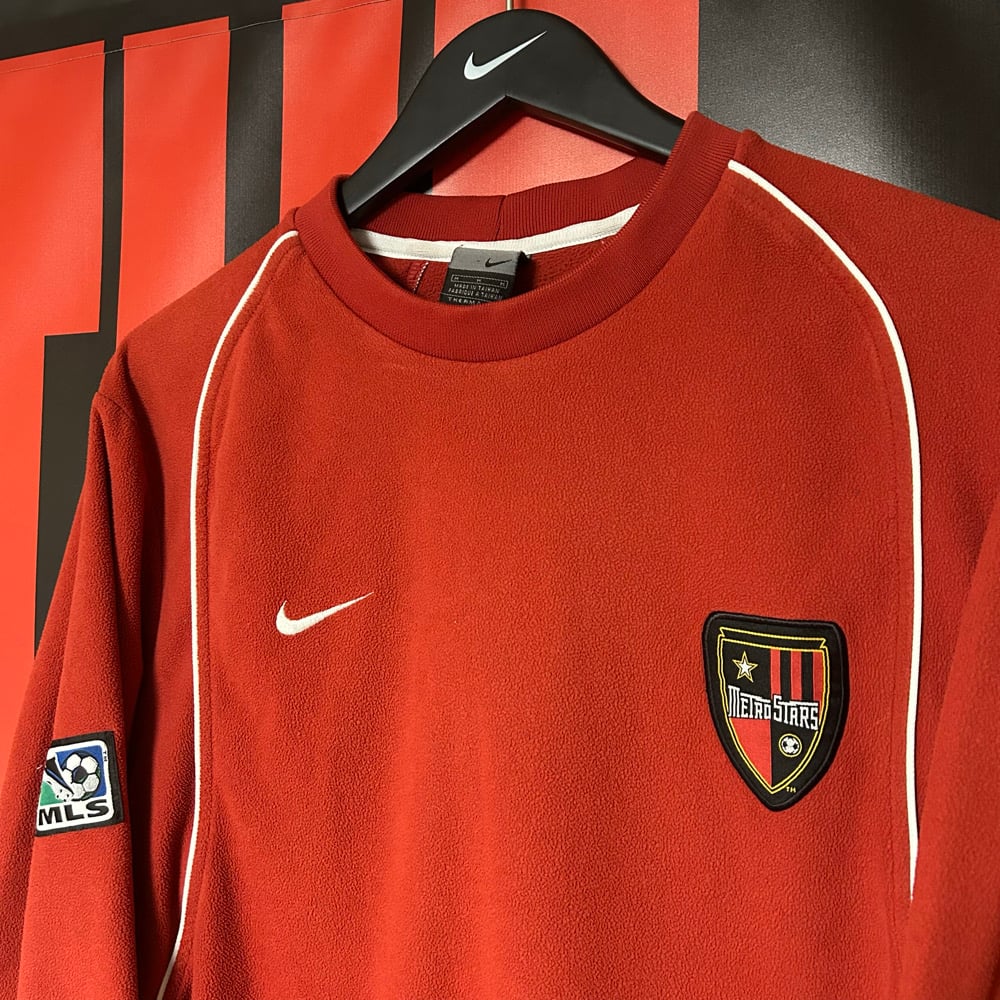Awesome Original Early 2000s Metrostars MLS Therma-F.I.T. Crewneck