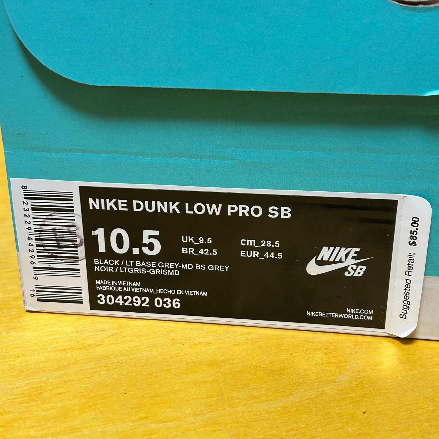 Rare 2014 Dunk Low Pro SB LT Grey/Black