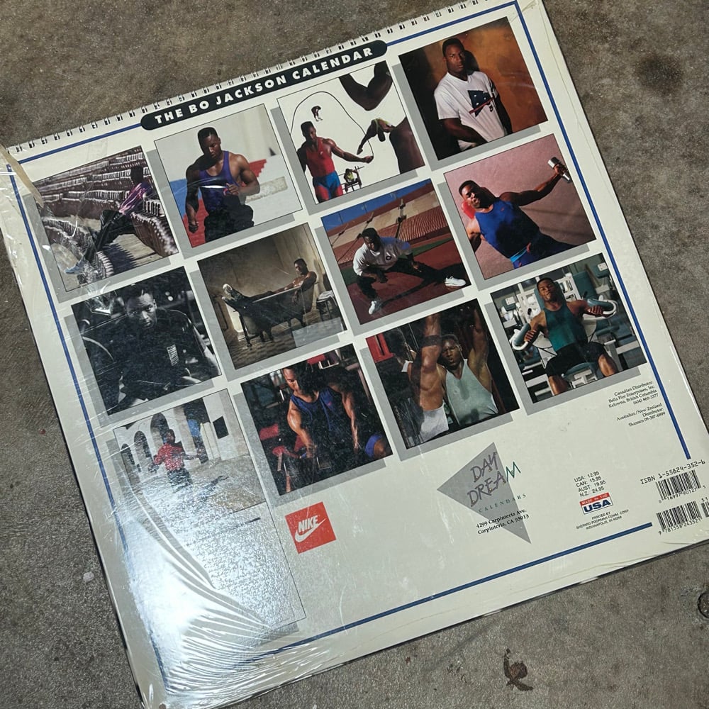 Rare Brand New Original 1992  Sealed Bo Jackson Sixteen Month Calendar