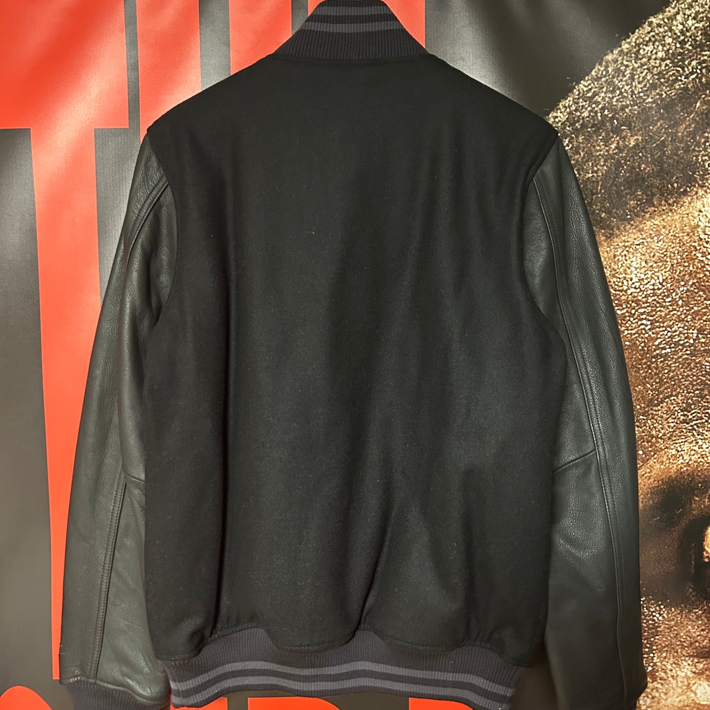 Brand New Mid 2000s Wool/Leather Destroyer Varsity Jacket