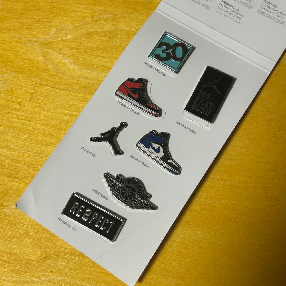 Rare Promotional 30 Years of Jordan Pin Set Brand New