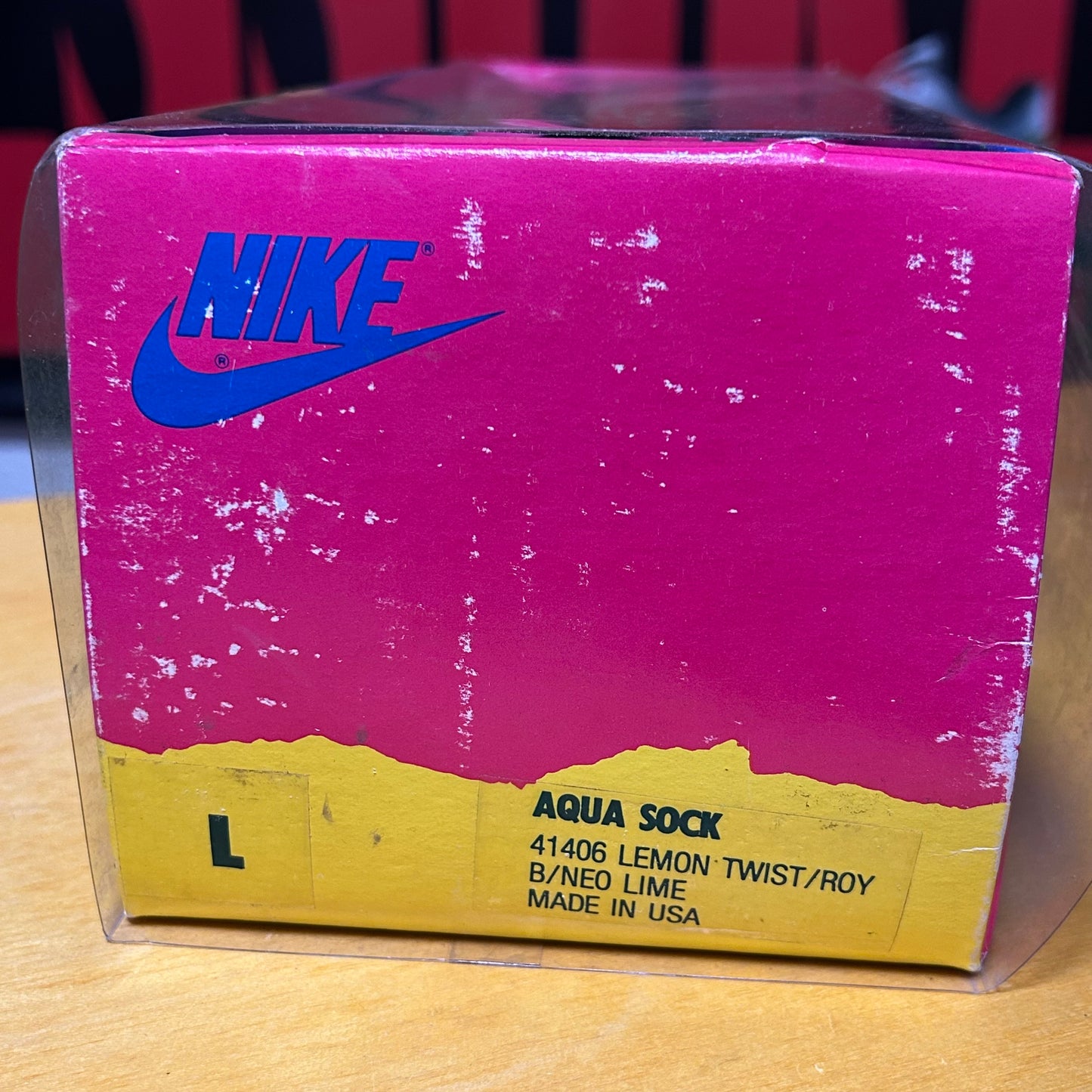 Deadstock Original Brand New 1990 Aqua Sock (Neon) Large