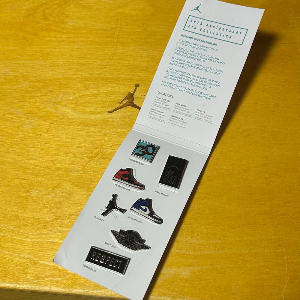 Rare Promotional 30 Years of Jordan Pin Set Brand New