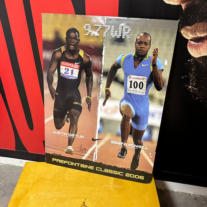 Rare 2006 Prefontaine Classic Justin Gatlin Signed Display