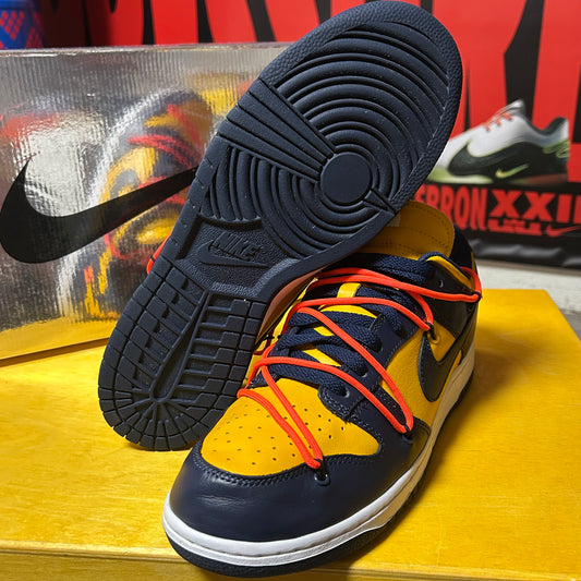 2019 Dunk Low Off-White "Michigan" University Gold