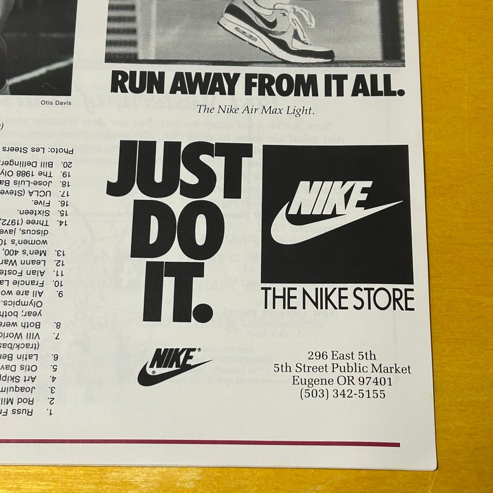Rare Original 1989 Promotional Prefontaine Classic Program Magazine