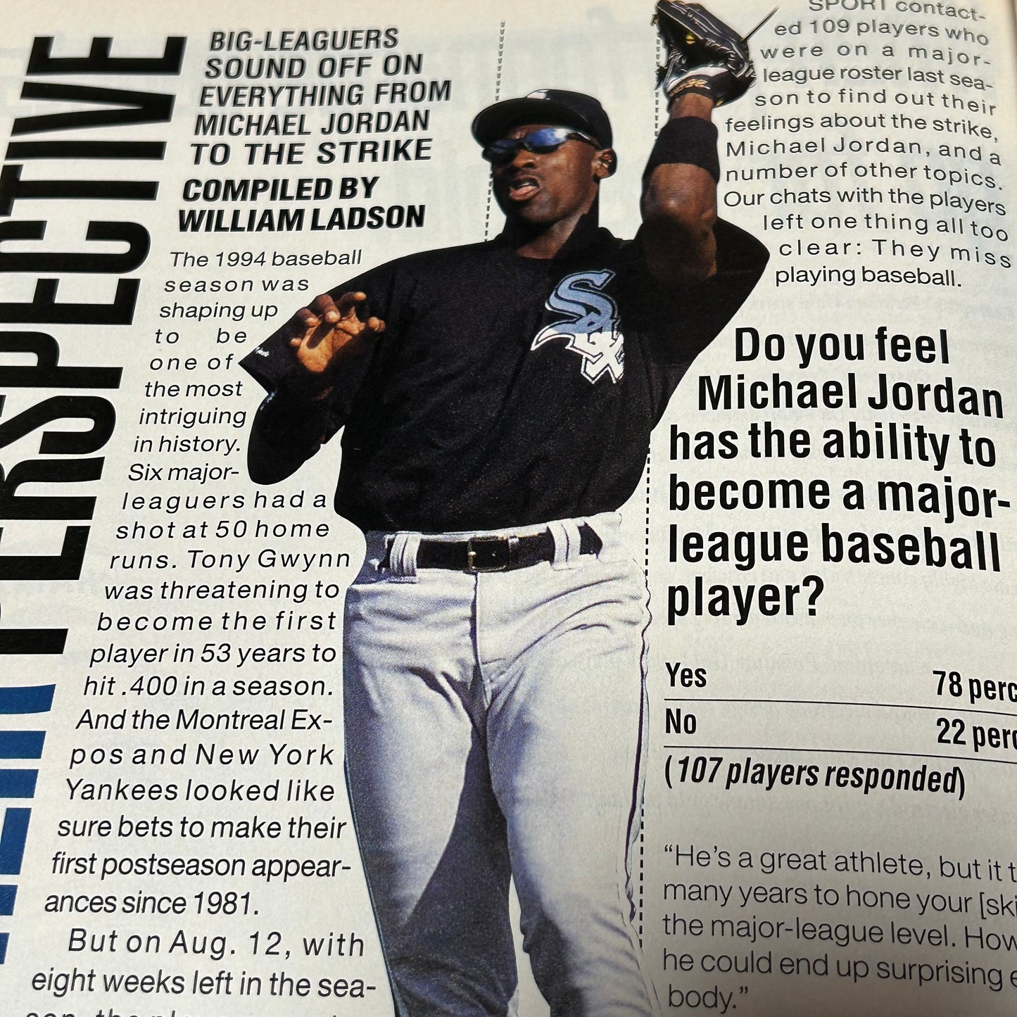 Original April 1996 Sport Michael Jordan Baseball Issue Magazine