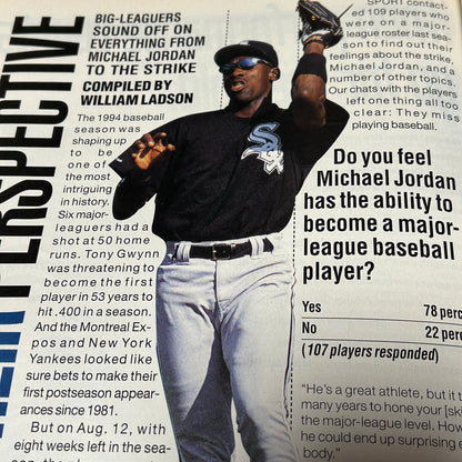 Original April 1996 Sport Michael Jordan Baseball Issue Magazine