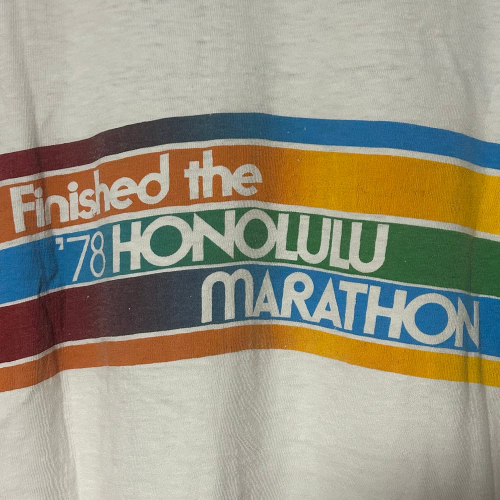 Grail Original 1970s "Pinwheel" Honolulu Marathon Tee