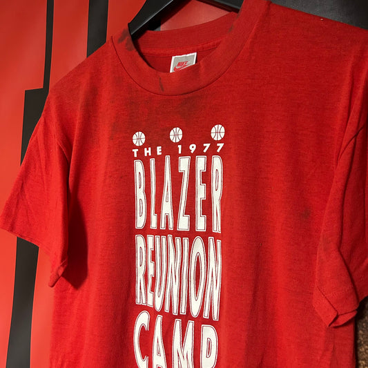 Rare Original Early 90s Promotional Trail Blazers Championship Reunion Camp Tee