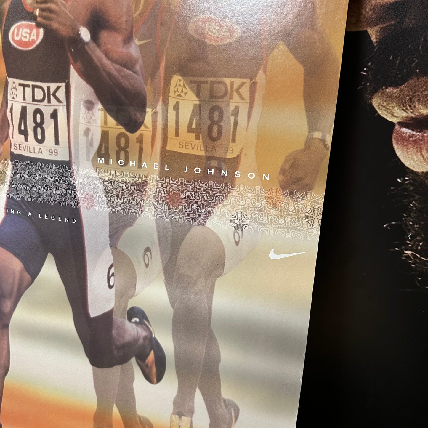 Rare Kinda Insane Original 1996 Olympics Michael Johnson Poster Display