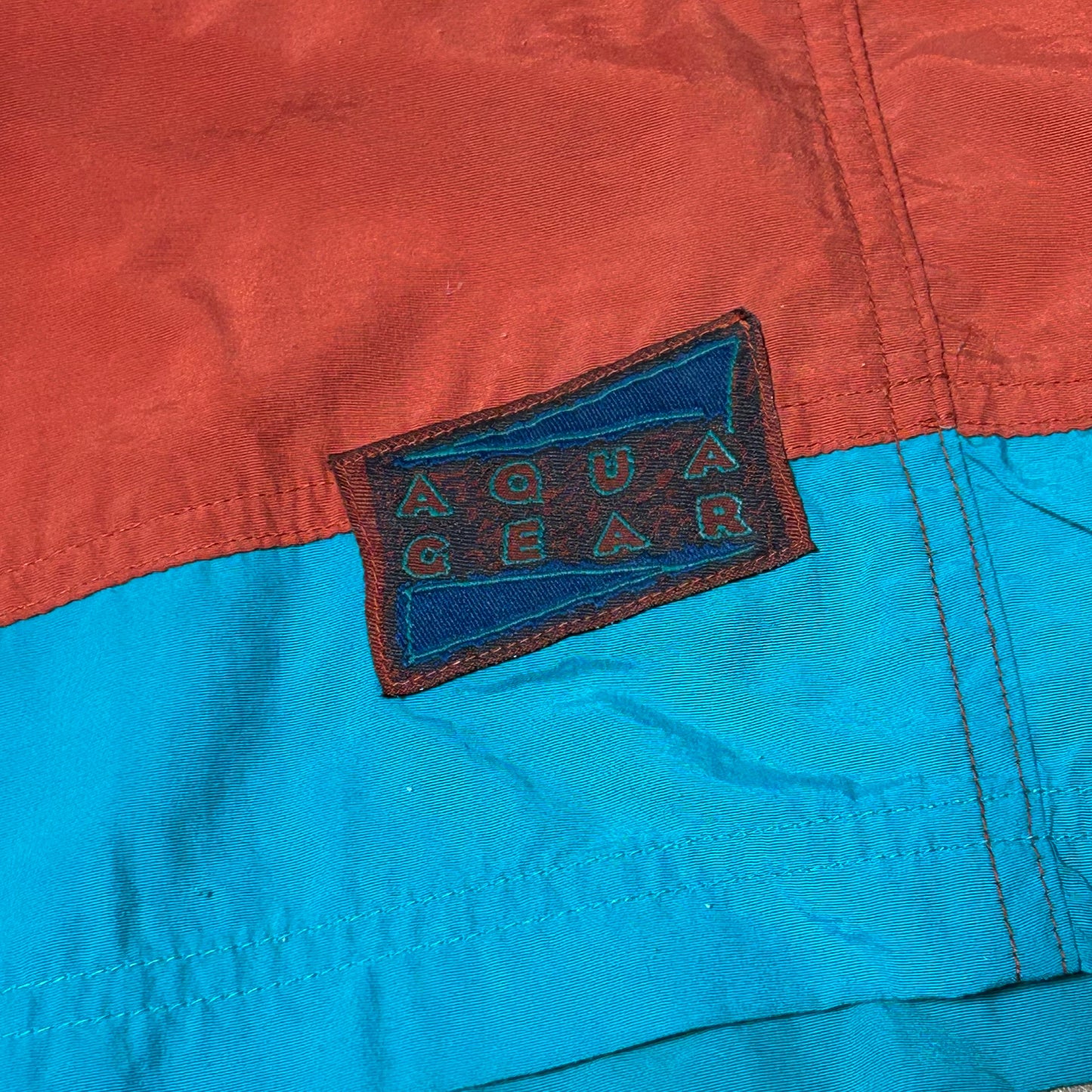 Rare Original 1990 Aqua Gear Shorts (Rust/Blue)
