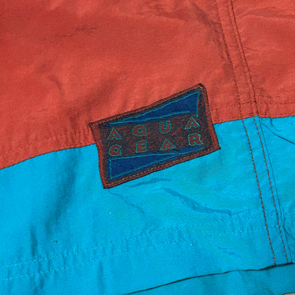 Rare Original 1990 Aqua Gear Shorts (Rust/Blue)