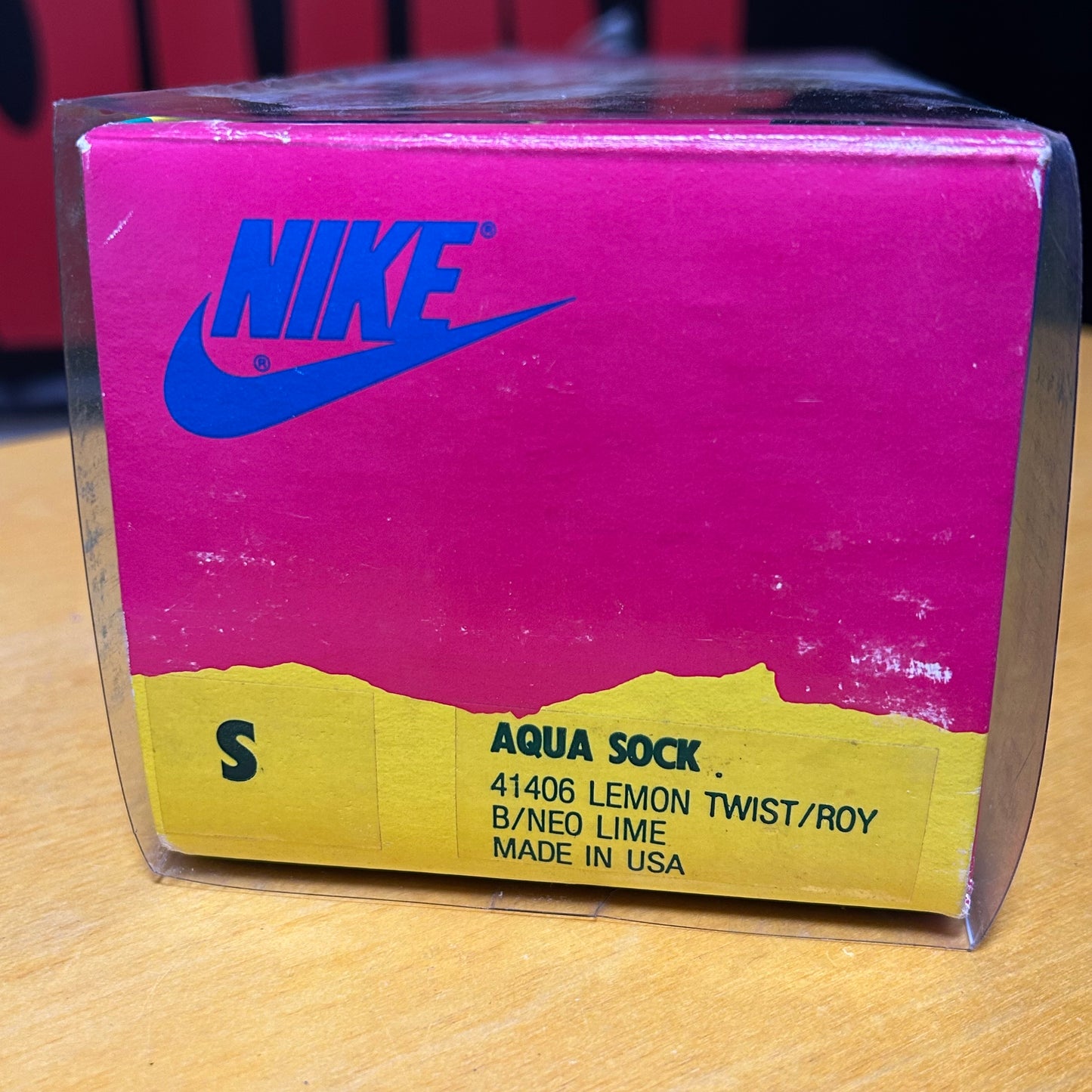 Deadstock Brand New Original 1990 Aqua Sock (Neon) Small