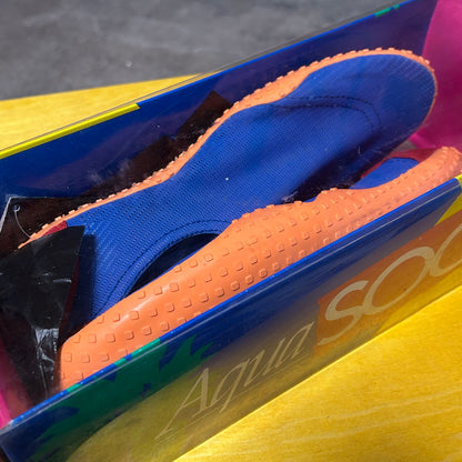 Deadstock Brand New Original 1990 Aqua Sock (Blue/Orange) XL