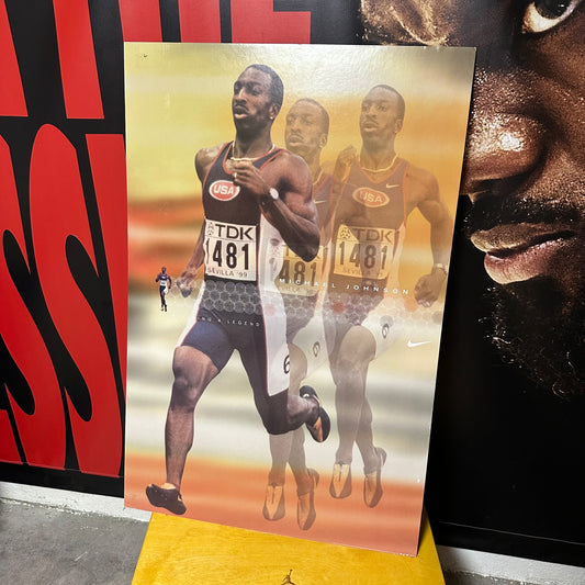 Rare Kinda Insane Original 1996 Olympics Michael Johnson Poster Display