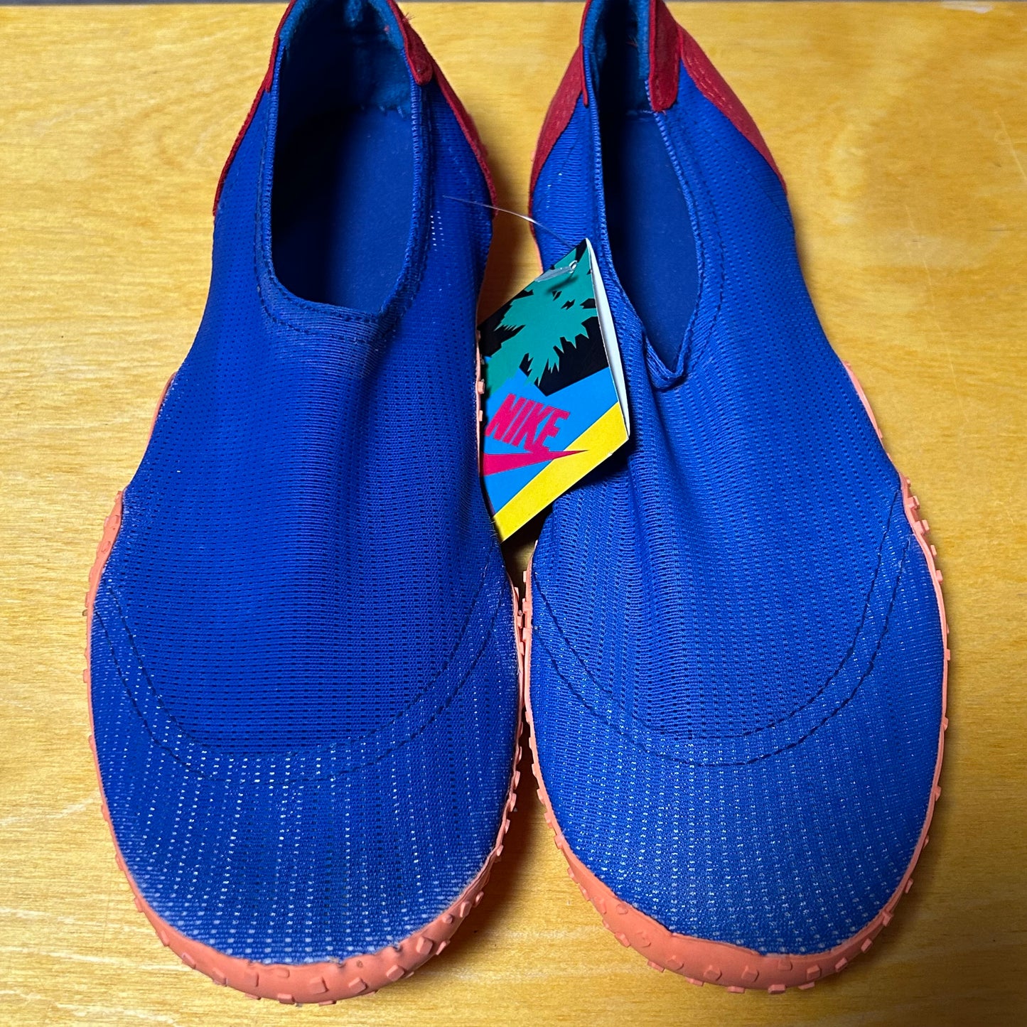 Deadstock Brand New Original 1990 Aqua Sock (Blue/Orange) Large