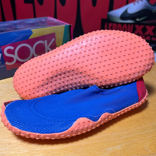 Deadstock Brand New Original 1990 Aqua Sock (Blue/Orange) Small