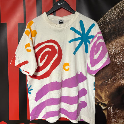Rare Original Early 90s Elite Abstract Art All Over Print Tee
