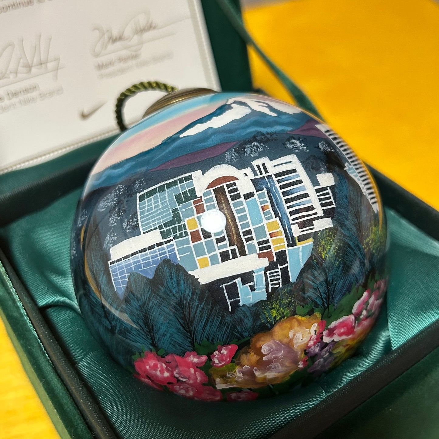 Rare Original Promotional Internal 2005 Mark Parker Company Hand Blown Christmas Ornament