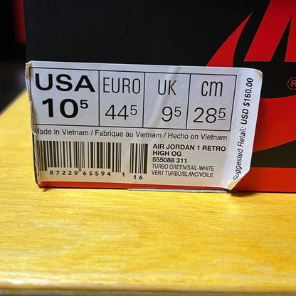 2019 Jordan 1 Hi OG “Turbo”