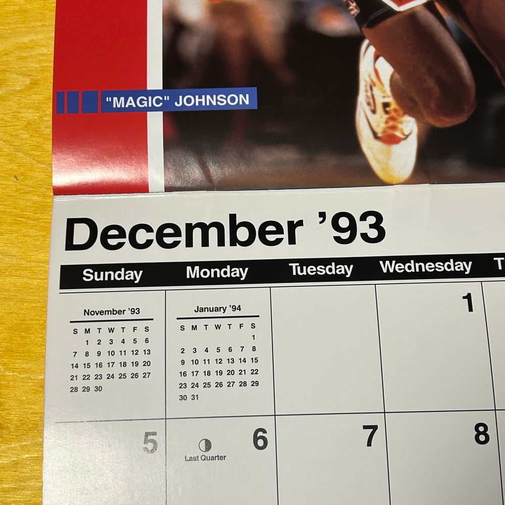 Original 1992 "Dream Team" Olympic Calendar